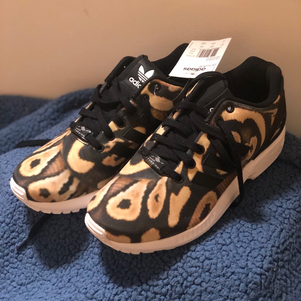 NWT Snakeskin Print ZX Flux Sneakers